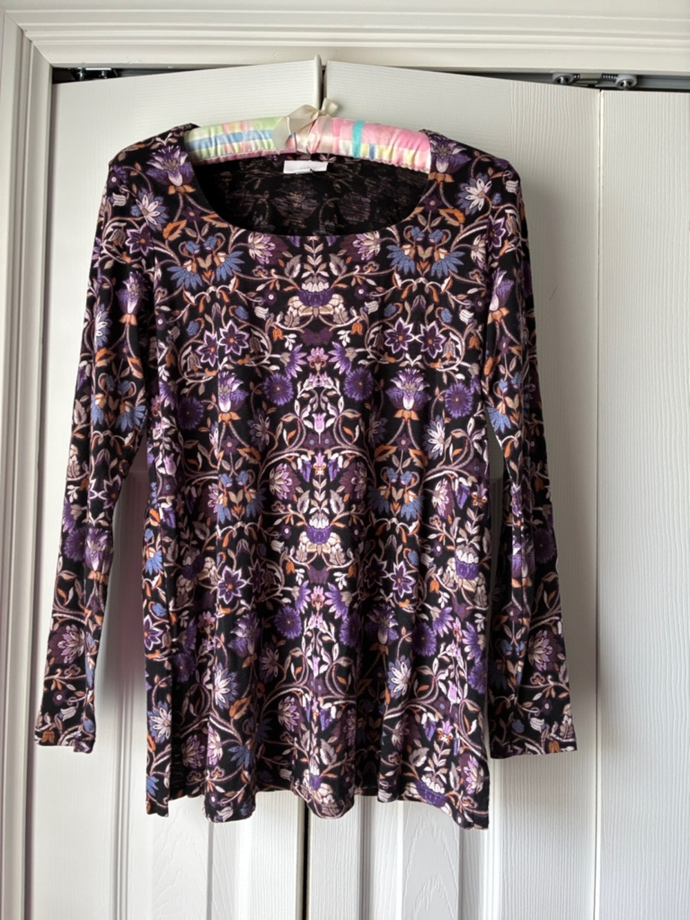 J. Jill Purple Floral Shirt